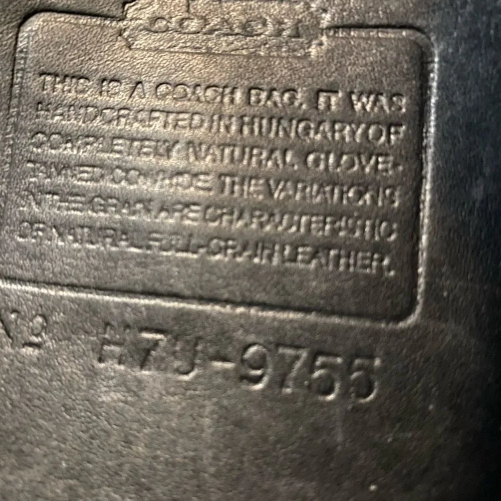Coach 9755 Vintage 1980’s Black Leather crossbody bag